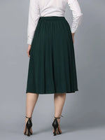 PowerSutra Bottle Green Pleated Skirt