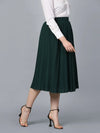 PowerSutra Bottle Green Pleated Skirt