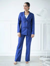 Double Breast Pant Suit - Royal Blue