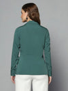 Collared Crepe Top - Green