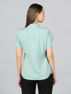 Regular crepe Top: Light blue