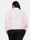 Cotton Linen Top for Office- Baby Pink