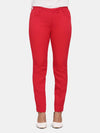 Slim Fit Trousers for Women - Red