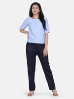 Poly Cotton Formal Trouser - Blue