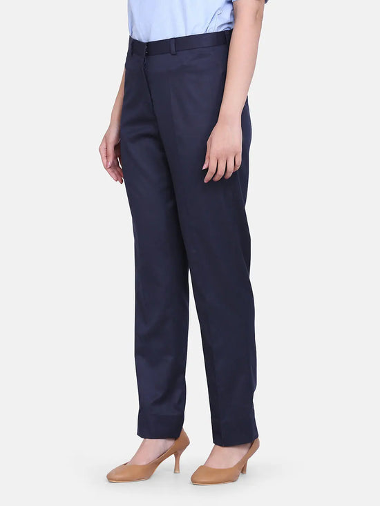 Poly Cotton Formal Trouser - Blue