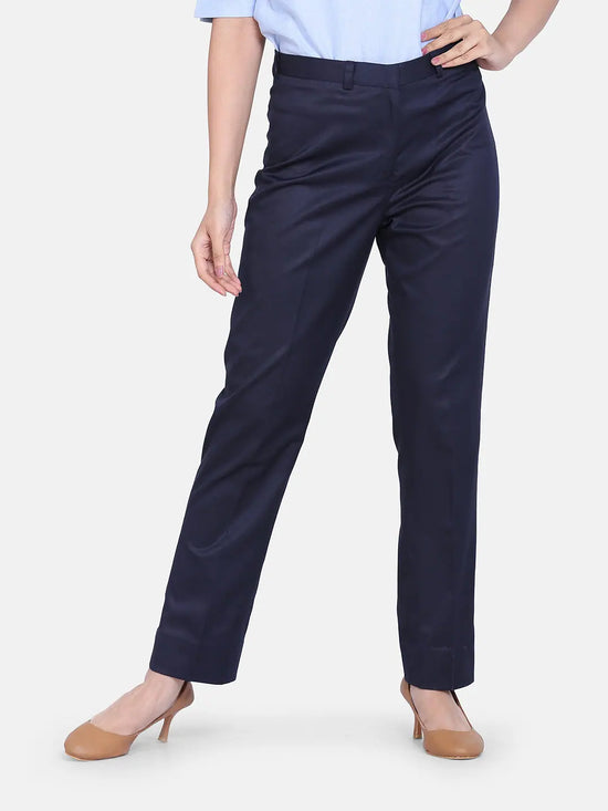 Poly Cotton Formal Trouser - Blue