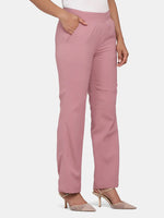 Poly Crepe Pink Trousers- Women’s Office Wear