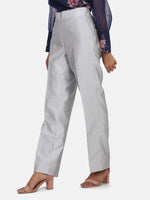 Dupioni Silk Trousers - Silver