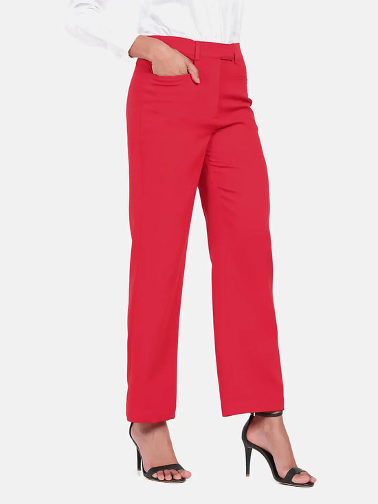 Wide Bottom Pants - Red