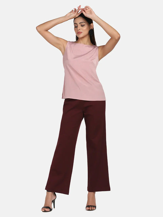 Wide Bottom Stretch Pants