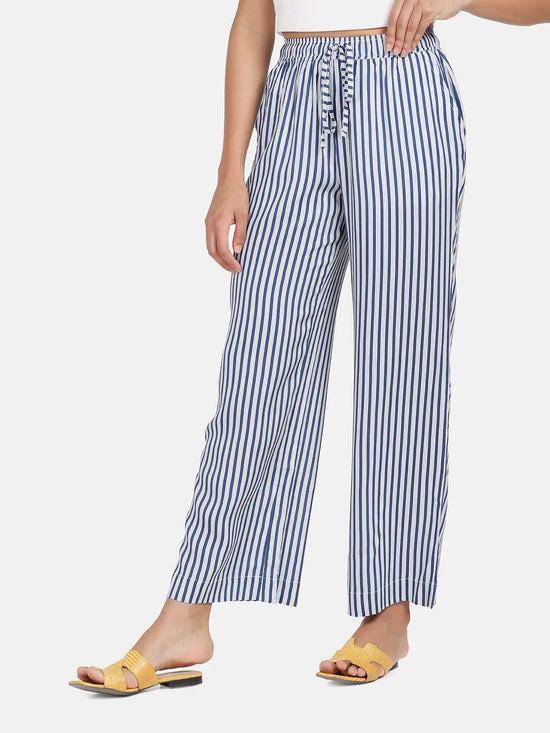 Striped Cotton Pyjama - Blue