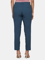 Toko Twill Formal Trousers for Women- Teal Blue