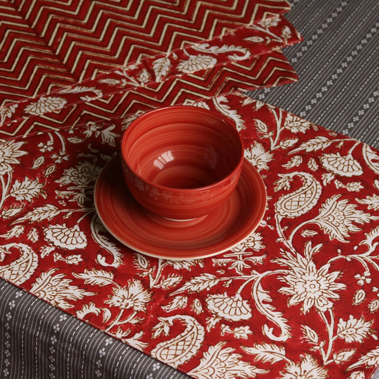 All Over Red Placemats 33Cmx 45Cm Set Of 6