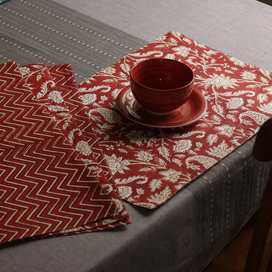 All Over Red Placemats 33Cmx 45Cm Set Of 6