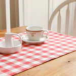 Pizzeria Red Gingham Checks 96 'X 14" 8  Seater Runner