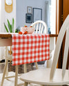 Pizzeria Red Gingham Checks 96 'X 14" 8  Seater Runner