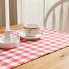 Pizzeria Red Gingham Checks 80 'X 14" 6  Seater Runner