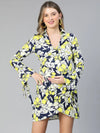 Superb Floral Print Wrapped Women Maternity Dress