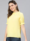 Cheesy Yellow Short Sleeve Women Top