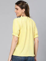 Cheesy Yellow Short Sleeve Women Top