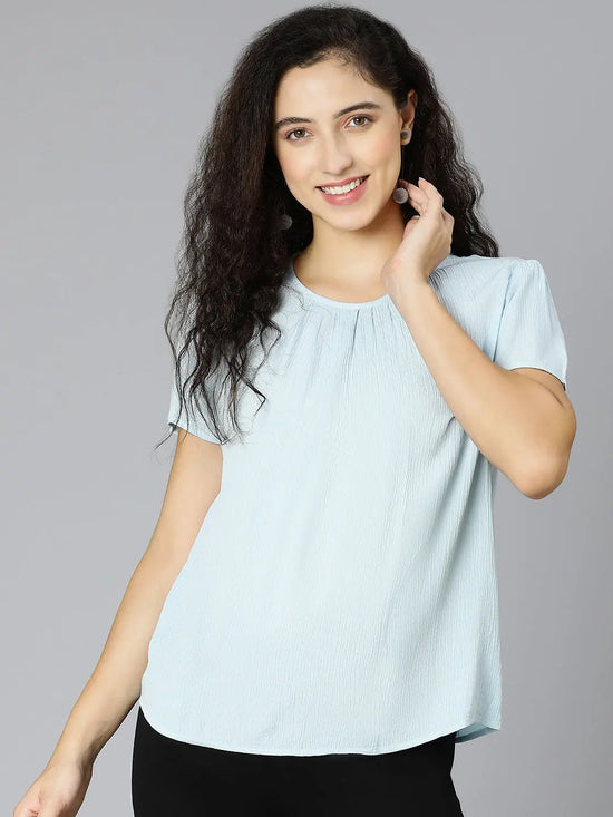 Bleed Blue Short Sleeve Women Top