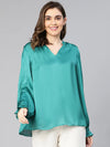 Like Green Long Sleeved Women Top