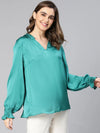 Like Green Long Sleeved Women Top