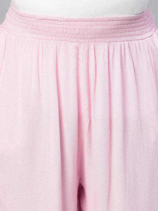 Solite Light Pink Elasticated Women Maternity Pant