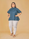 Curvy Lane Ladies Short Top-CL-DW-007-L