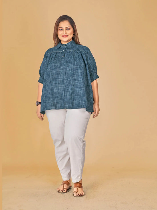 Curvy Lane Ladies Short Top-CL-DW-007-L