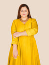 Curvy Lane Stylish Ladies Cowl Styled Dress- Yellow