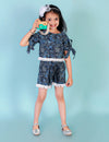 Lil Drama Casual & Comfortable Girls Top With Shorts Set