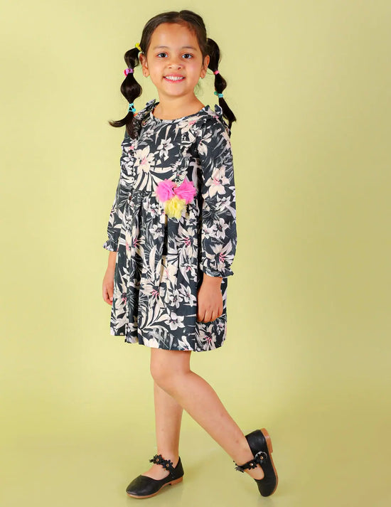 Lil Drama Comfortable Girls Dress-CCW-DRS-1039NEW-18M