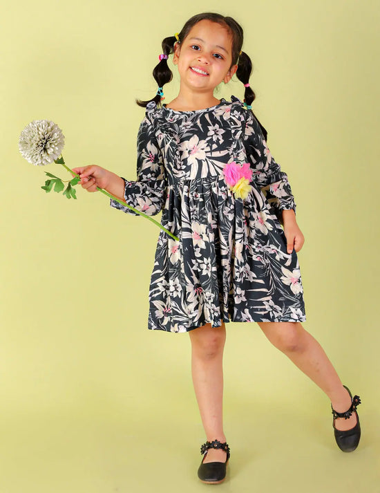 Lil Drama Comfortable Girls Dress-CCW-DRS-1039NEW-18M