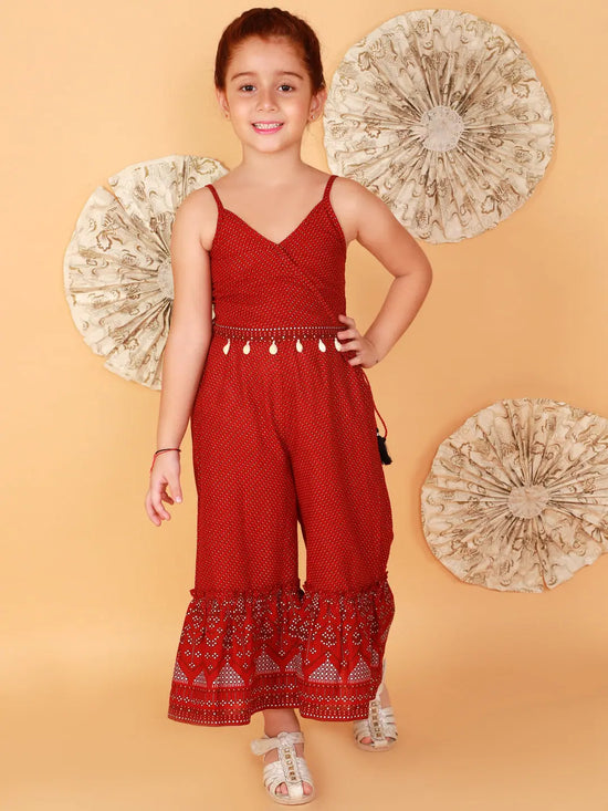 Lil Drama Girls Printed Jumpsuit