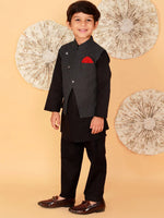 Lil Drama Boys Kurta Pyjama With Jacket Set-CE-BKPJ-4031-3Y