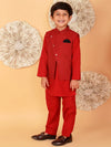 Lil Drama Boys Kurta Pyjama With Jacket Set-CE-BKPJ-4032-3Y