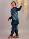 Lil Drama Boys Kurta Pyjama With Jacket Set-CE-BKPJ-4026-3Y