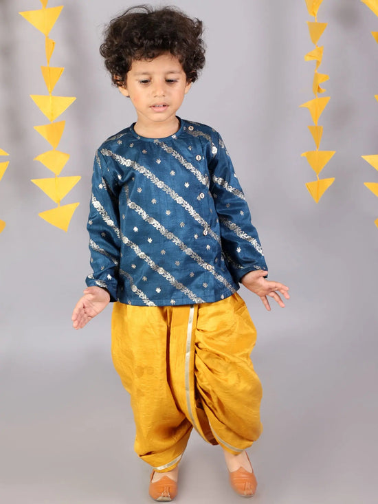 Lil Drama Boys Kurta Dhoti Set-CE-BKD-4027-12M