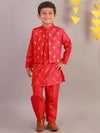 Lil Drama Boys Kurta Pyjama With Jacket Set-CE-BKPJ-4025-3Y