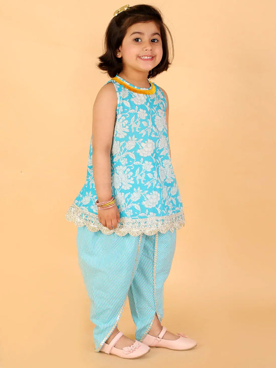 Lil Drama Girls Kurta Dhoti Set-CE-KD-3085-18M