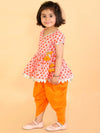 Lil Drama Girls Kurta Dhoti Set-CE-KD-3086-18M