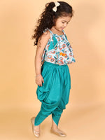 Lil Drama Girls Stylish Dhoti And Top Set