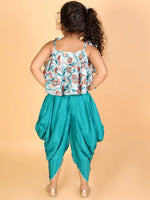 Lil Drama Girls Stylish Dhoti And Top Set