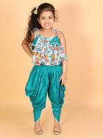 Lil Drama Girls Stylish Dhoti And Top Set