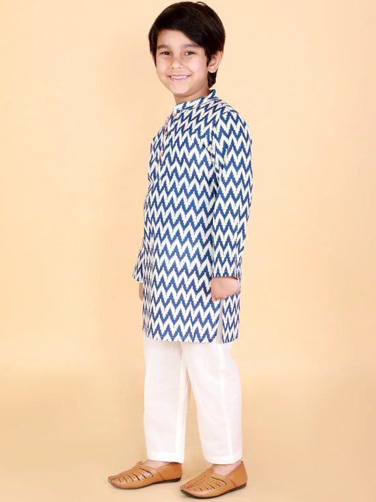 Lil Drama Boys Kurta With Pyjama Set-CE-BK-4007-18M