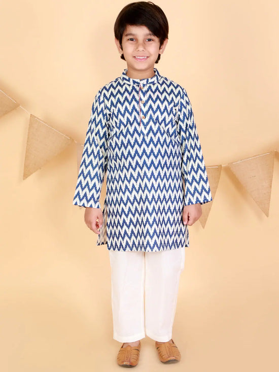 Lil Drama Boys Kurta With Pyjama Set-CE-BK-4007-18M