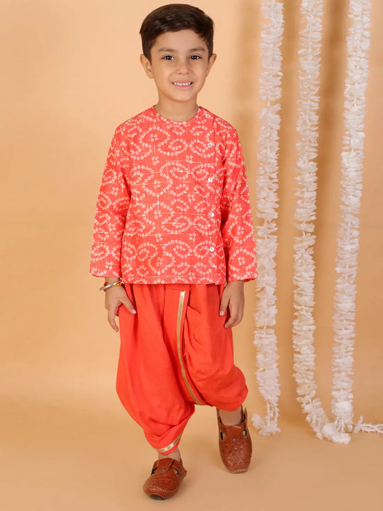 Lil Drama Boys Kurta Dhoti Set-CE-BKD-4021-12M