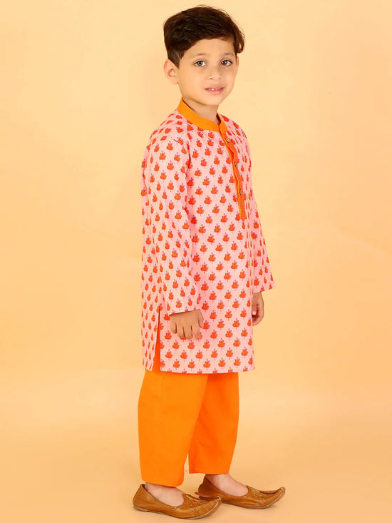 Lil Drama Boys Kurta With Pyjama Set-CE-BK-4009-18M