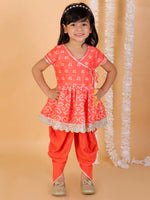 Lil Drama Girls Kurta Dhoti Set-CE-KD-3116-12M